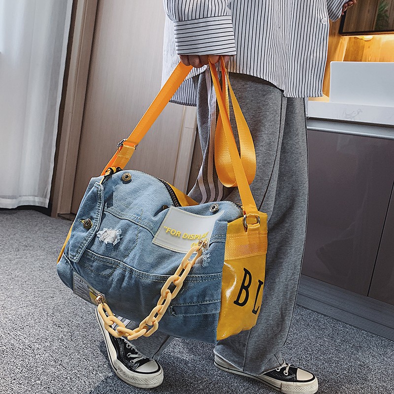 Luxury Bags Denim - Tas bahu wanita Denim Fashion tas