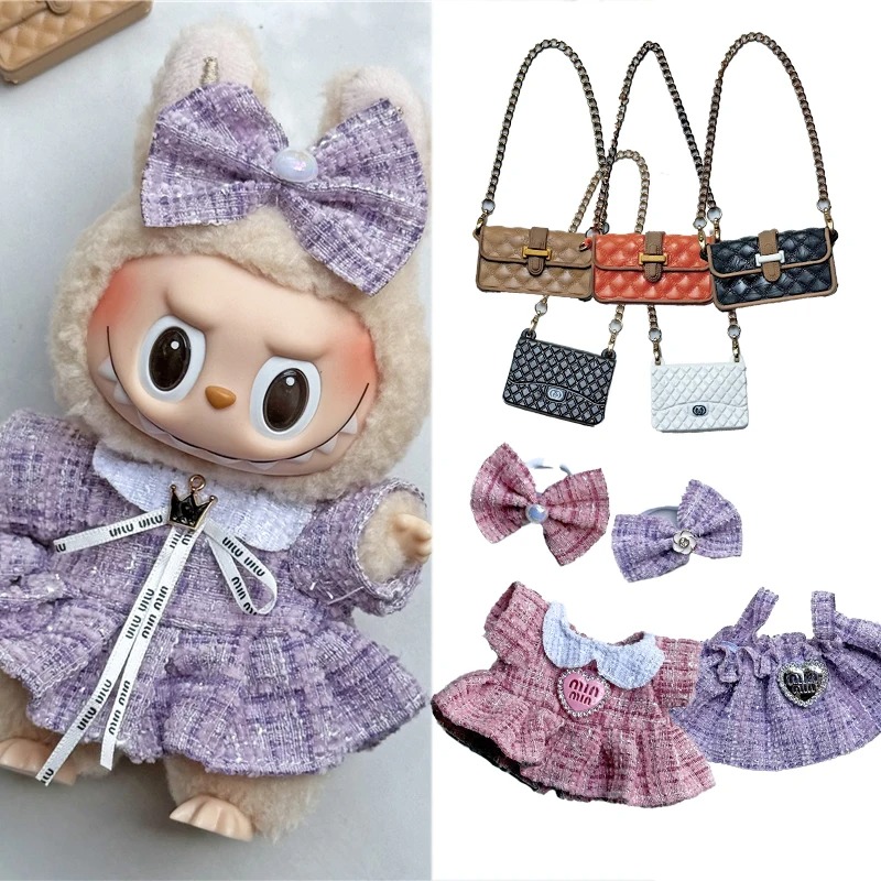 Luxury Bags And Shoes - 15 17cm Untuk Boneka Labubu Gaun
