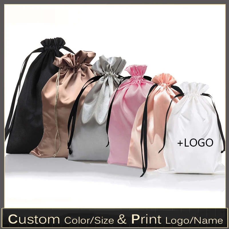 Luxury Bags And Shoes - 10 Buah Tas Rambut Ekstensi Satin