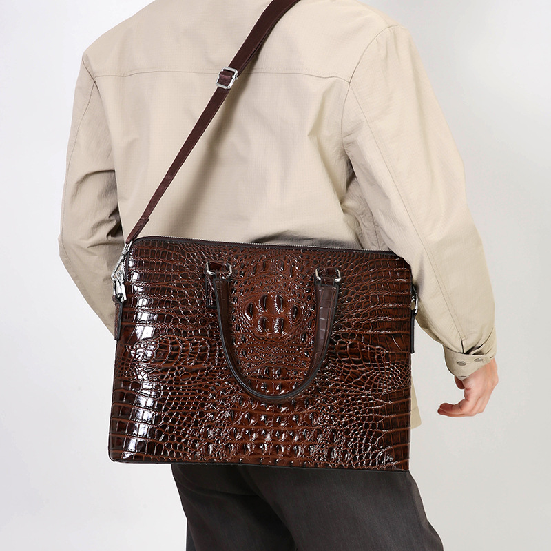 Luxury Bags That Fit Laptop - Tas Laptop Kulit Sapi Asli Motif