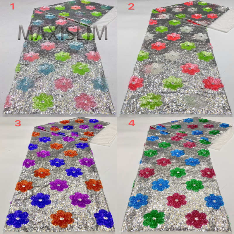 Luxury Bags And Shoes - Kain Payet Baru Warna-warni 3+5mm Bordir