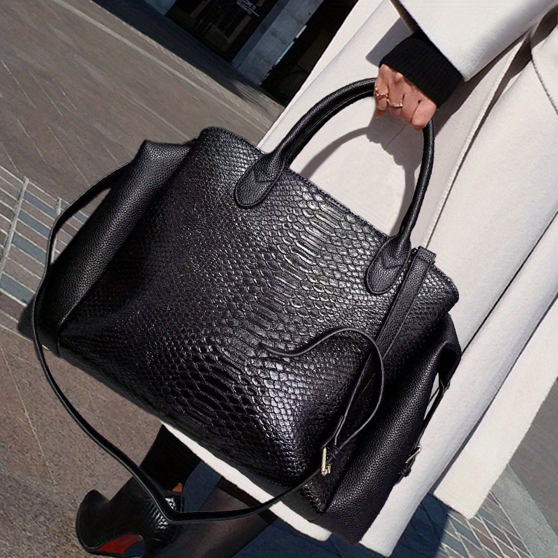 Luxury Bags Vegan Leather - Tas tangan wanita berkapasitas besar dengan