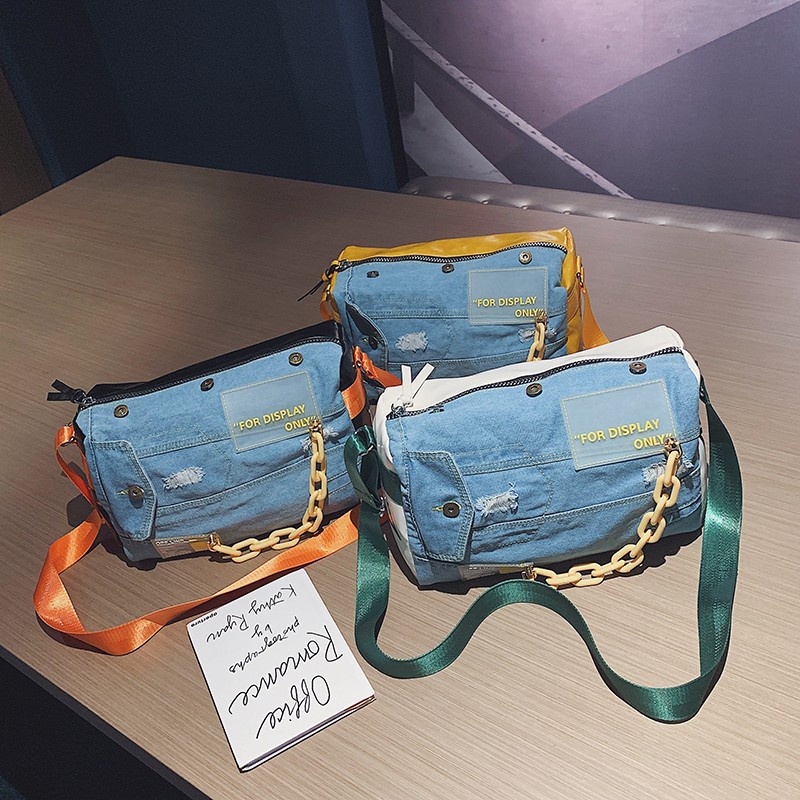 Tas bahu wanita Denim Fashion  - Luxury Bags Denim ulasan dan harga
