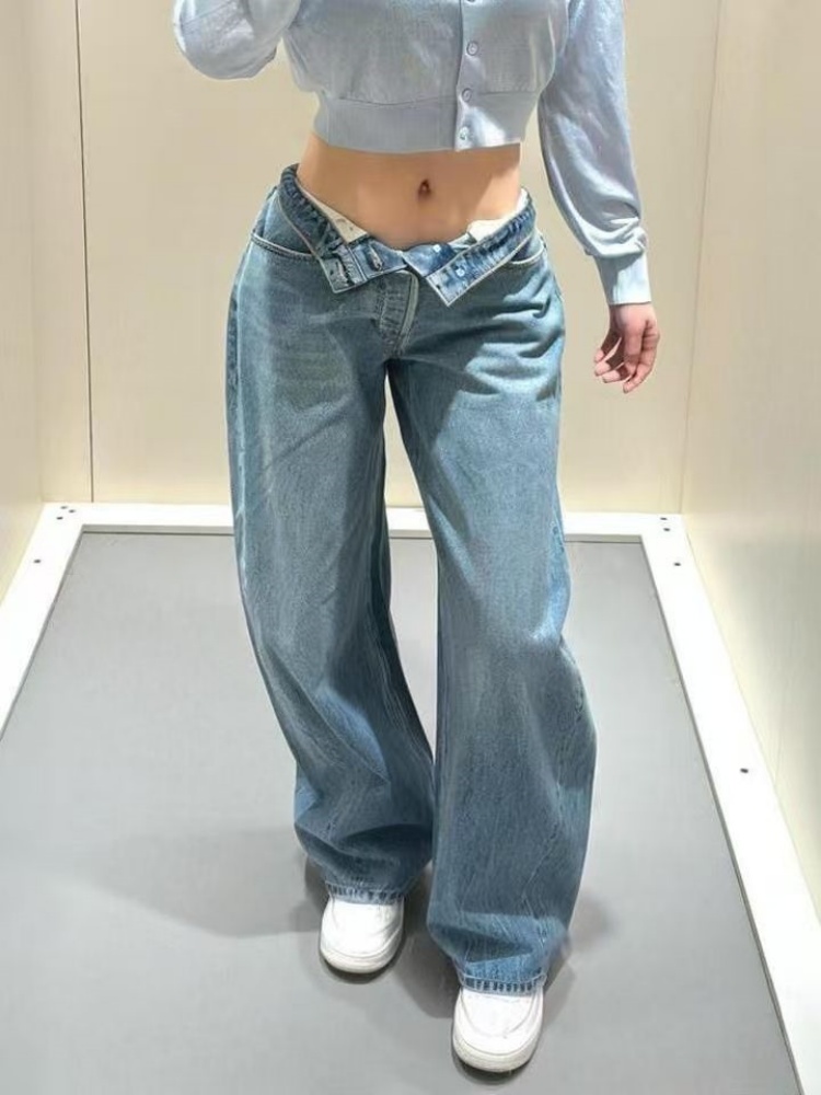 Celana Jeans Bertumpuk Longgar - Luxury Bags Denim ulasan dan harga