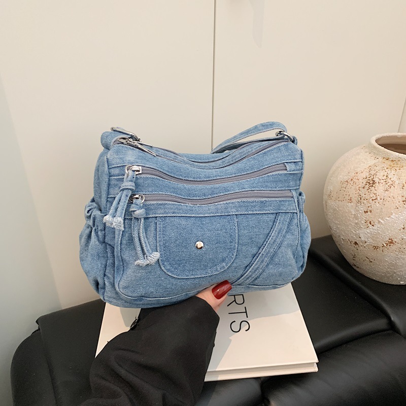 Tas Denim Biru Retro Gaya Jala - Luxury Bags Denim ulasan dan harga