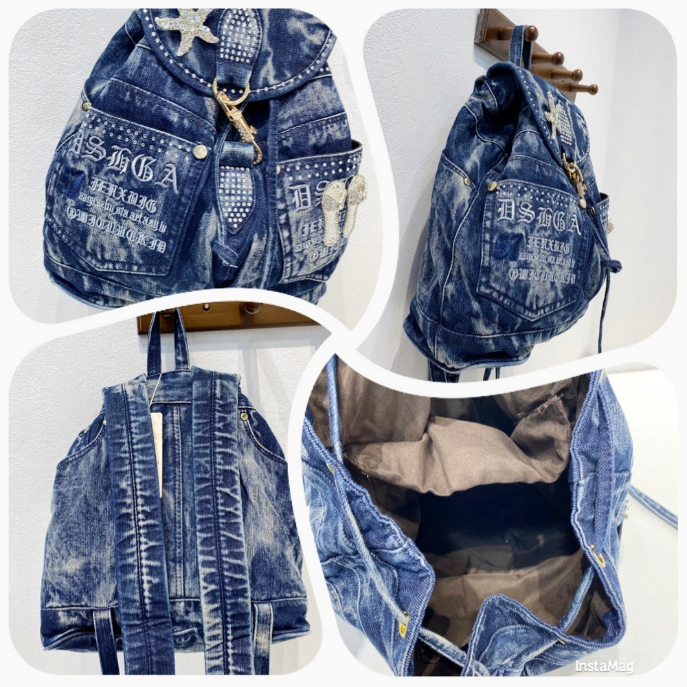 iPinee Ransel Wanita Denim Mew - Luxury Bags Denim ulasan dan harga