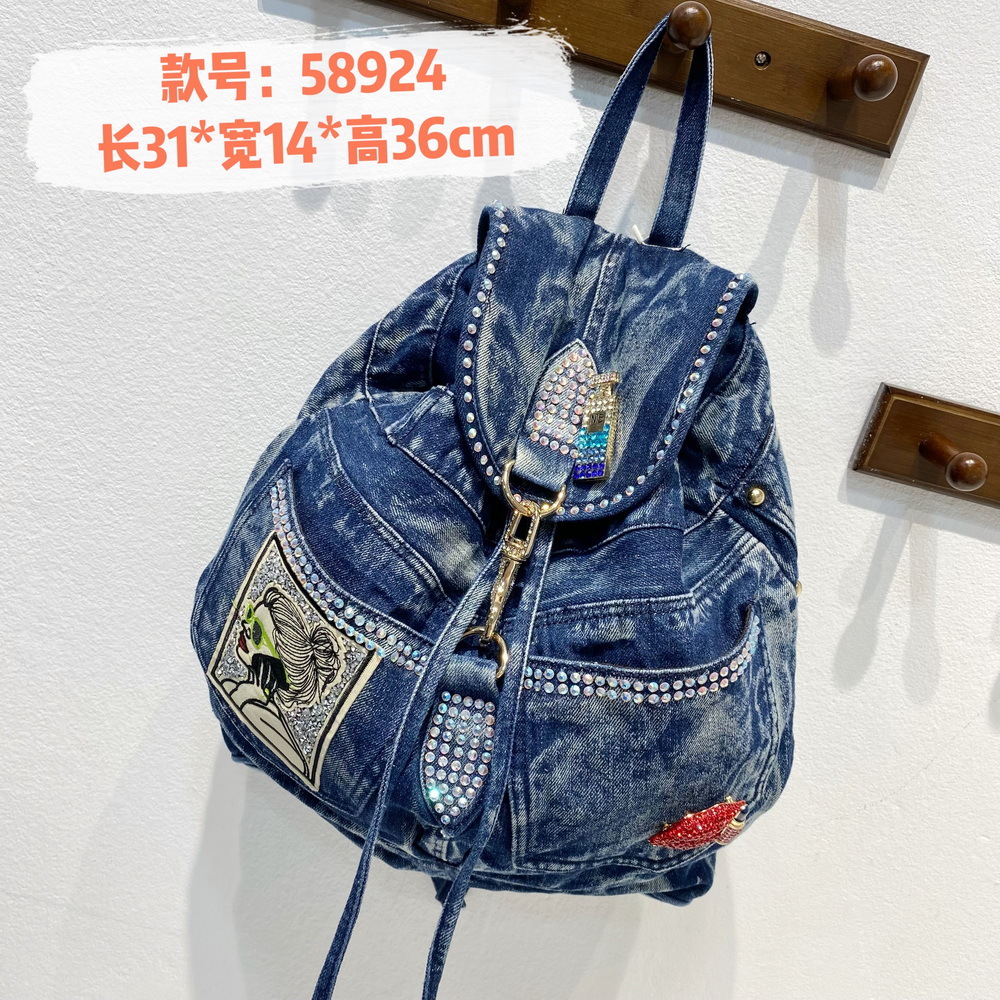 iPinee Ransel Wanita Denim Mew - Luxury Bags Denim ulasan dan harga