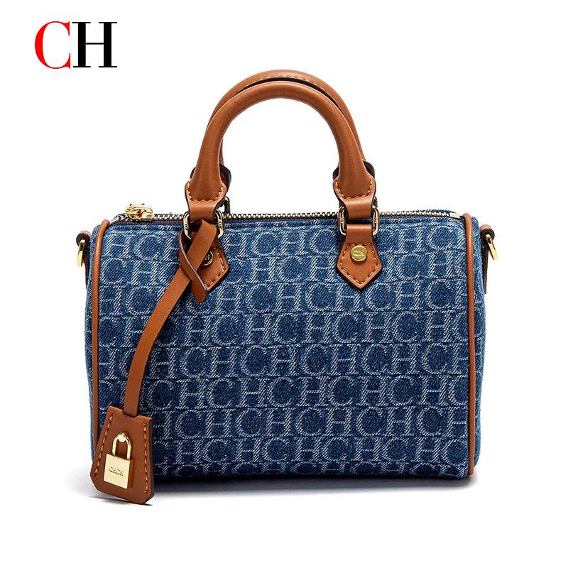 CH Vintage Denim Boston Bag un - Luxury Bags Denim ulasan dan harga