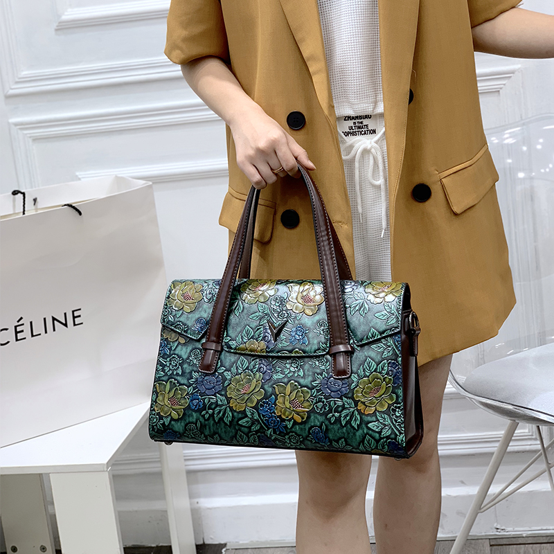 Tas Tangan Bunga Timbul 3D Vin - Luxury Bags Vegan Leather ulasan dan harga