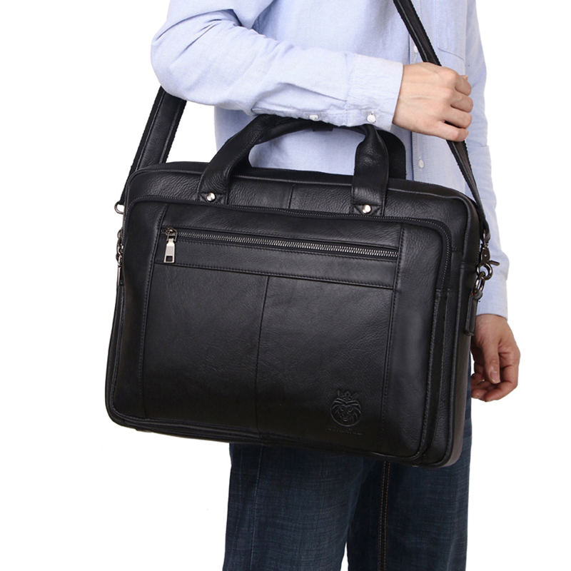 SCHLATUM tas kantor kulit asli - Luxury Bags That Fit Laptop ulasan dan harga