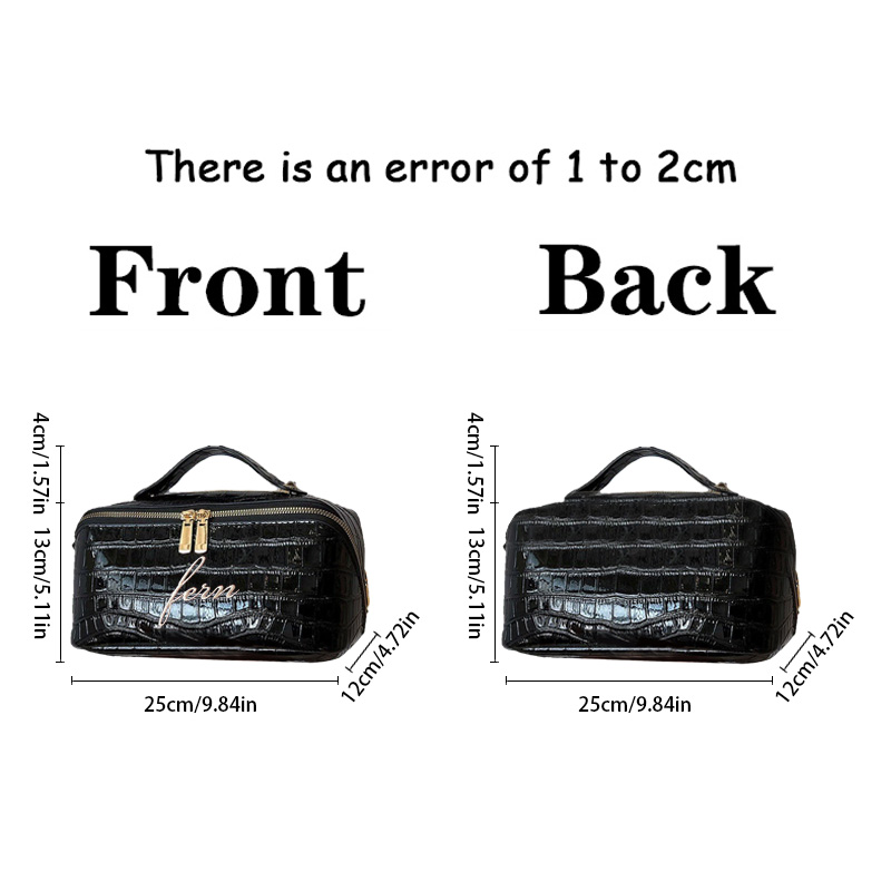 Tas Makeup Bordir Motif Buaya, - Luxury Bags Vegan Leather ulasan dan harga